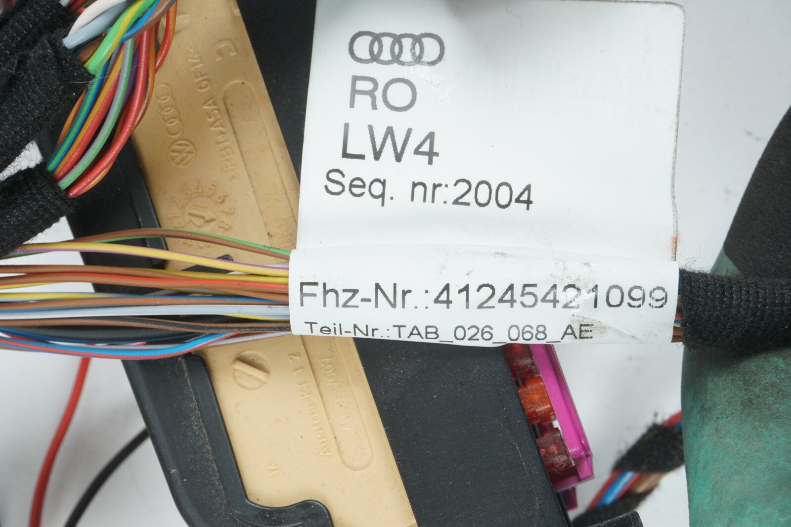 2012 - 2015 AUDI A7 QUATTRO 3.0L DASHBOARD INSTRUMENT PANEL WIRING HARNESS OEM