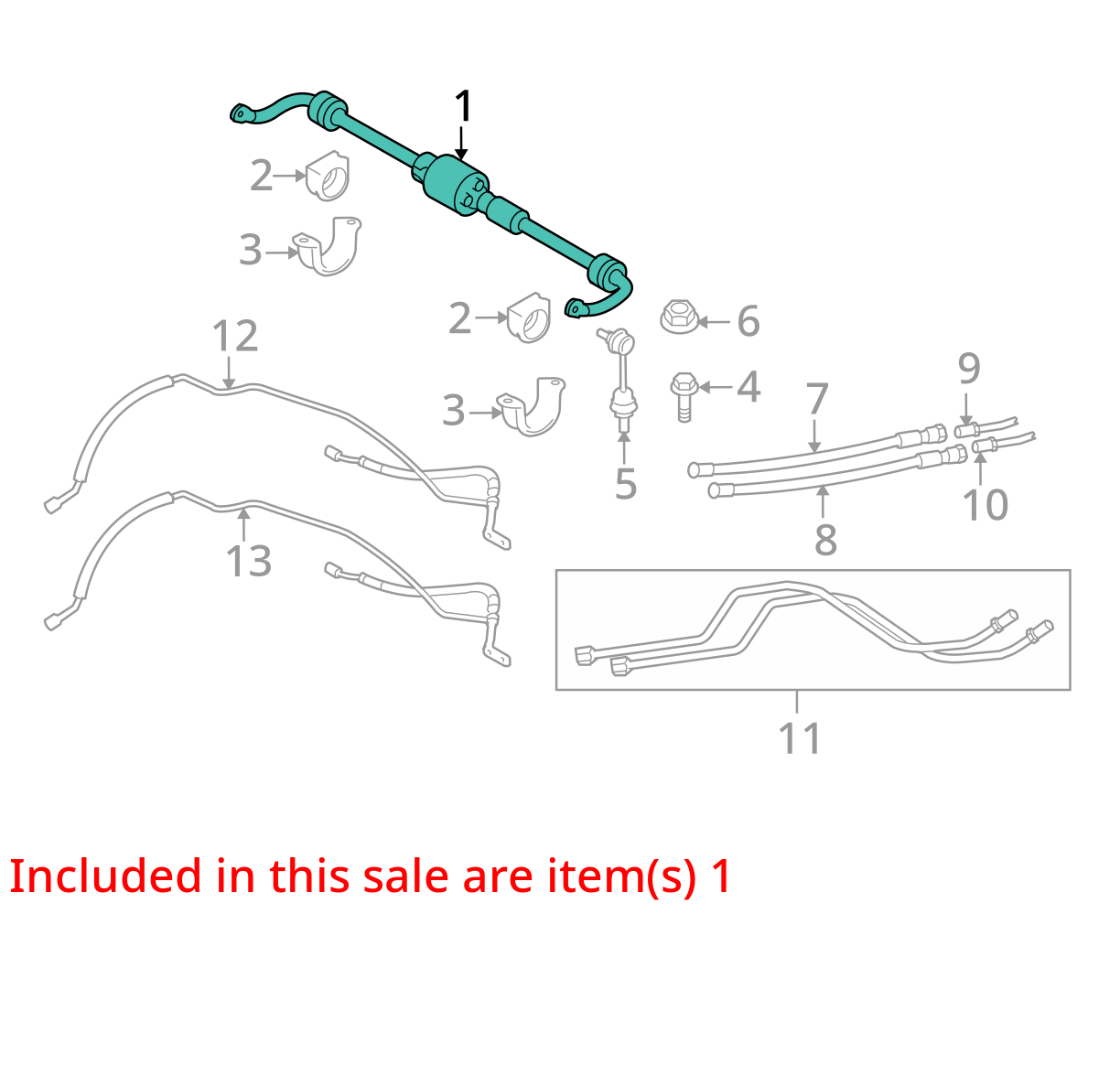 2008 - 2010 BMW 650I E60 RWD REAR ACTIVE DYNAMIC STABILIZER SWAY BAR OEM