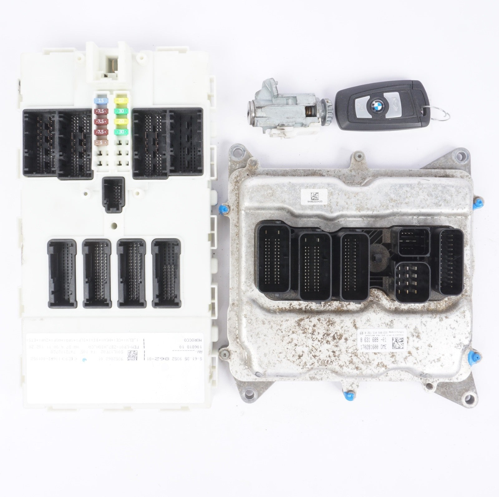 12-18 Bmw F30 228 320 328 428 2.0l Engine Motor DME Control Key Set Oem