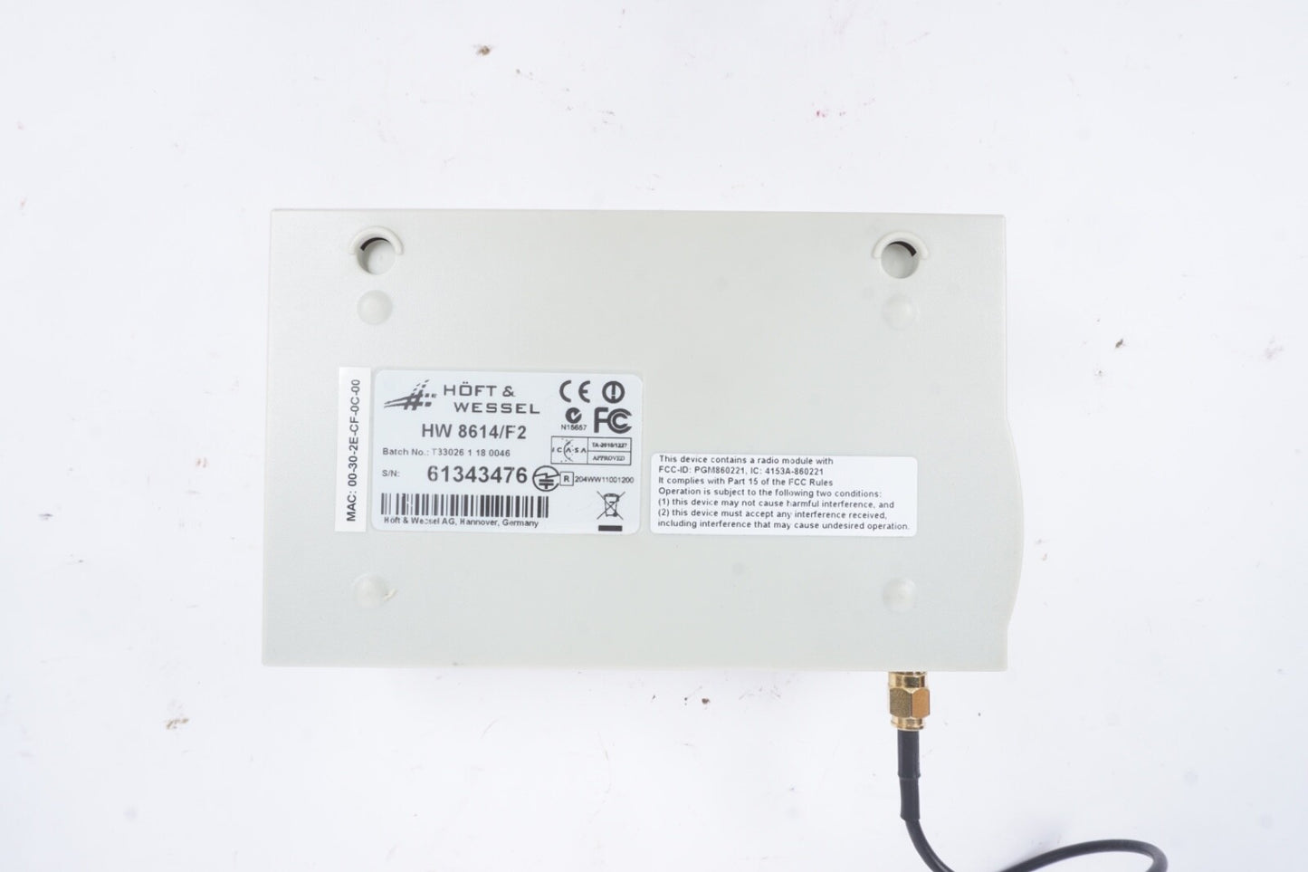 HOFT & WESSEL HW8614/F2 MODEM SIRONA CEREC BLUECAM TRANSMITTER 6278878 D3492 