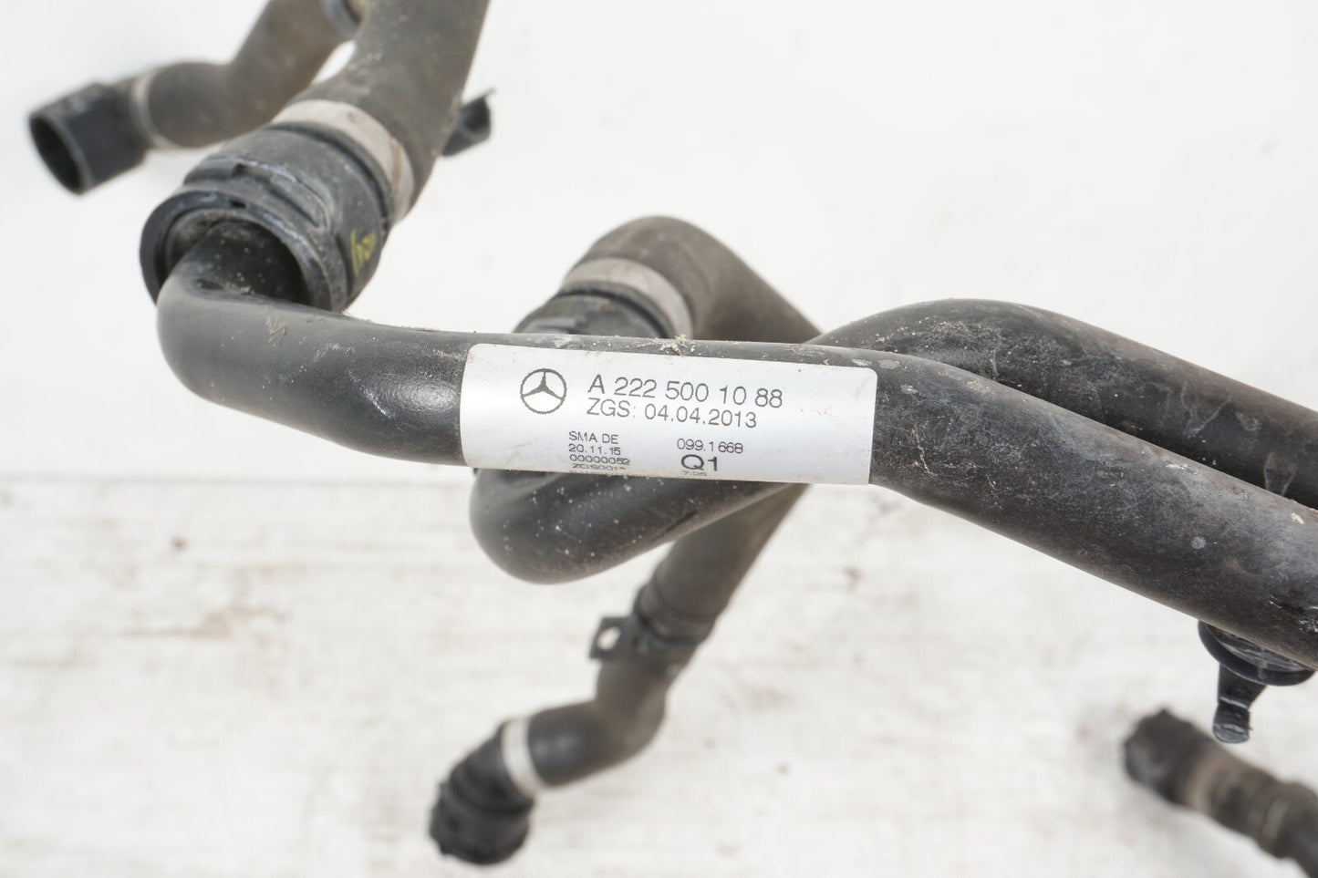 14-17 Mercedes S550e W222 3.0L Engine Coolant Hose Line Pipe SET OEM