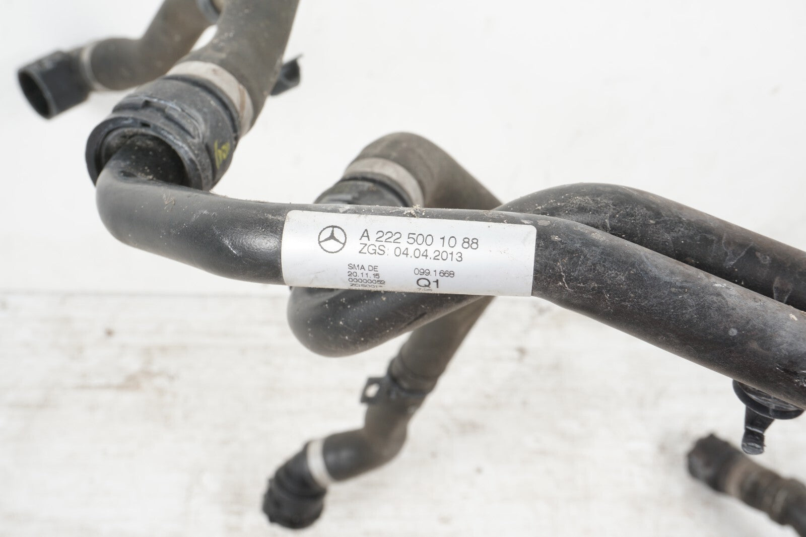 14-17 Mercedes S550e W222 3.0L Engine Coolant Hose Line Pipe SET OEM