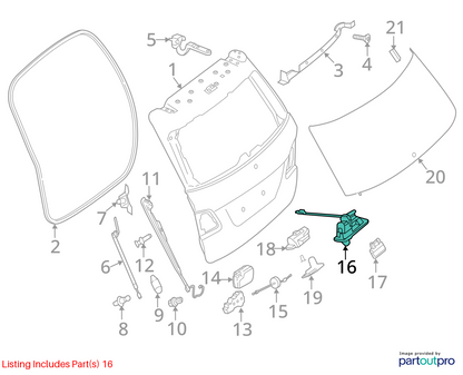 2012-2016 Mercedes ML GL Trunk Tailgate Release Handle A1667500593 OEM
