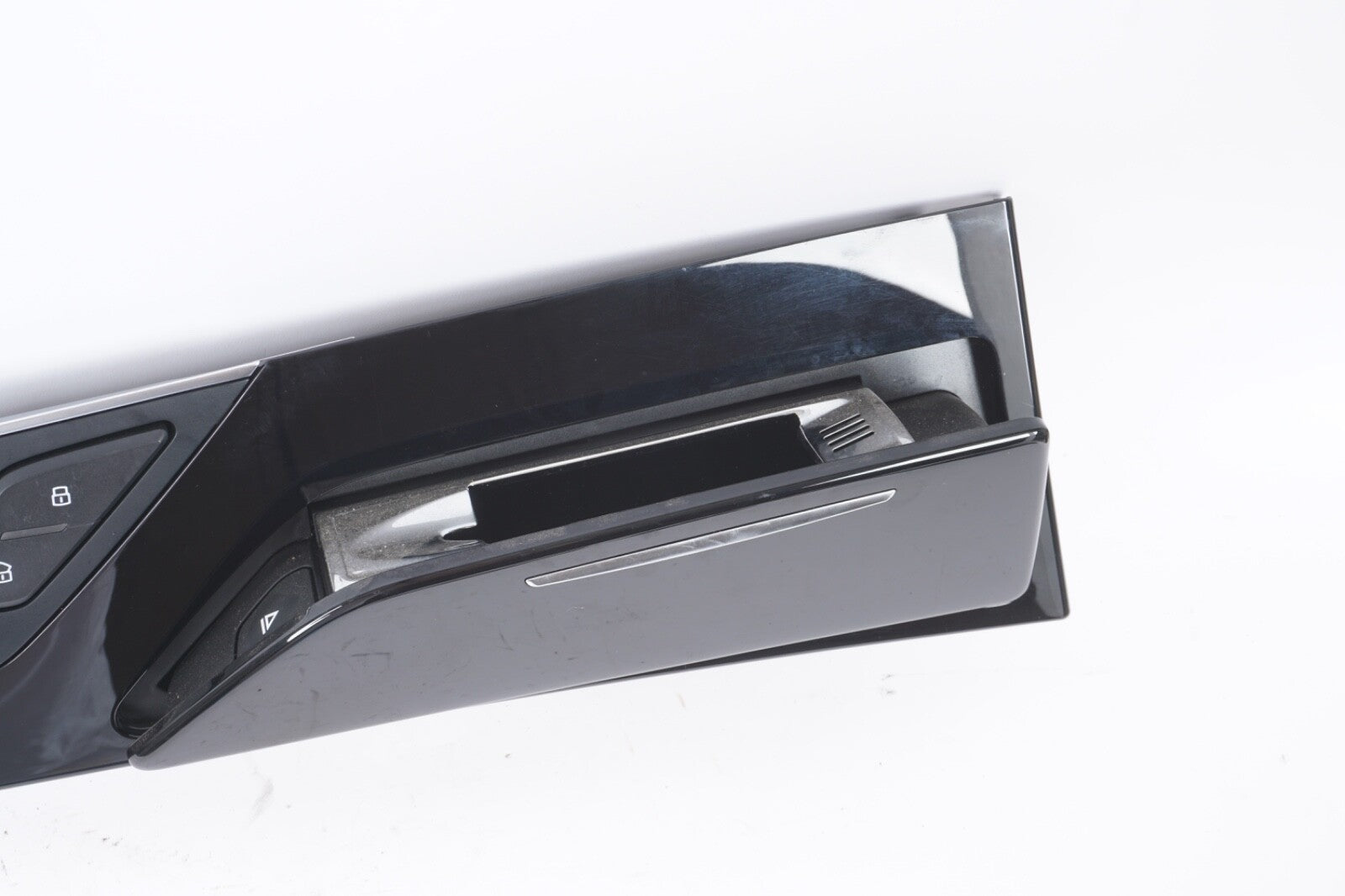 2011-2014 AUDI A8L REAR LEFT DRIVER SIDE DOOR PANEL MOLDING WOOD GRAIN OEM