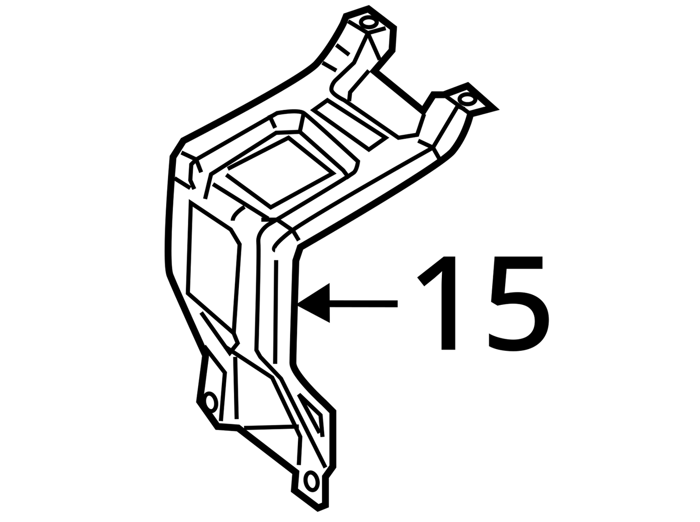 2014 - 2016 Mercedes E350 E400 Radiator Core Support Center Hood Lock Latch