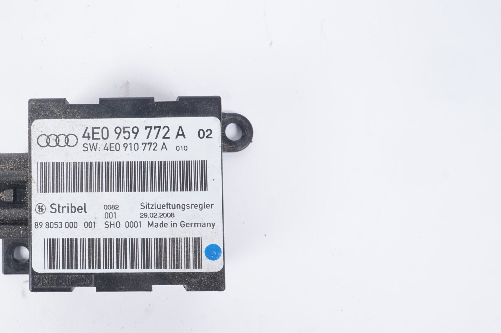 2004 - 2010 Audi A8 A8L S8 Front Seat Ventilation Control Module 4E0959772A  OEM