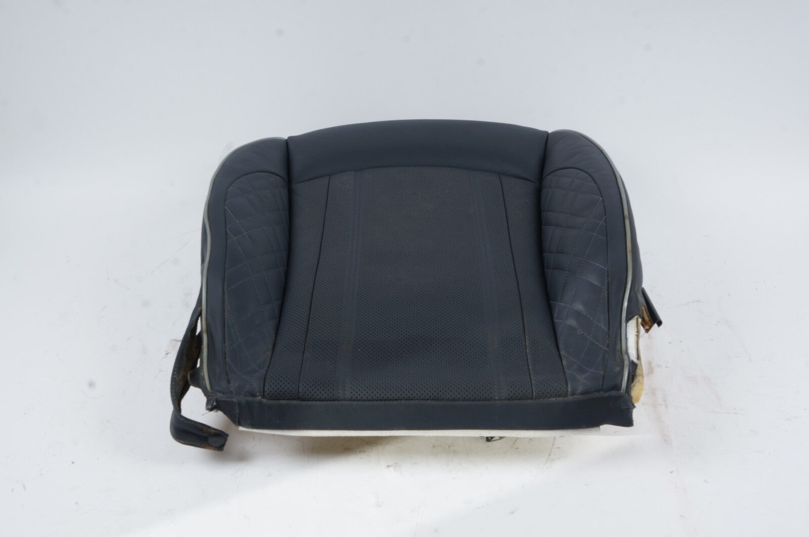 11-20 BENTLEY MULSANNE FRONT RIGHT SIDE SEAT LEATHER BUTTOM CUSHION BLUE