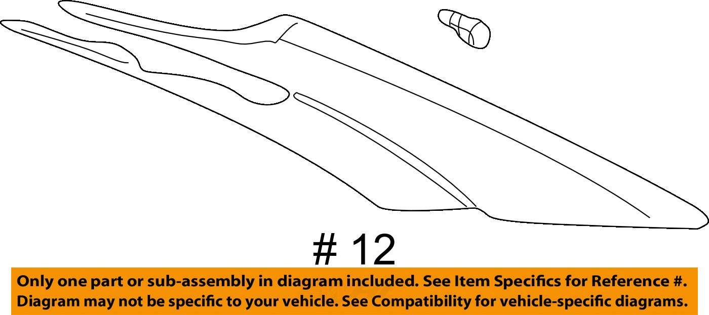2002 - 2010 LEXUS SC430 DRIVER LEFT UPPER QUARTER TRIM ROOF PANEL OEM