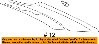 2002 - 2010 LEXUS SC430 DRIVER LEFT UPPER QUARTER TRIM ROOF PANEL OEM