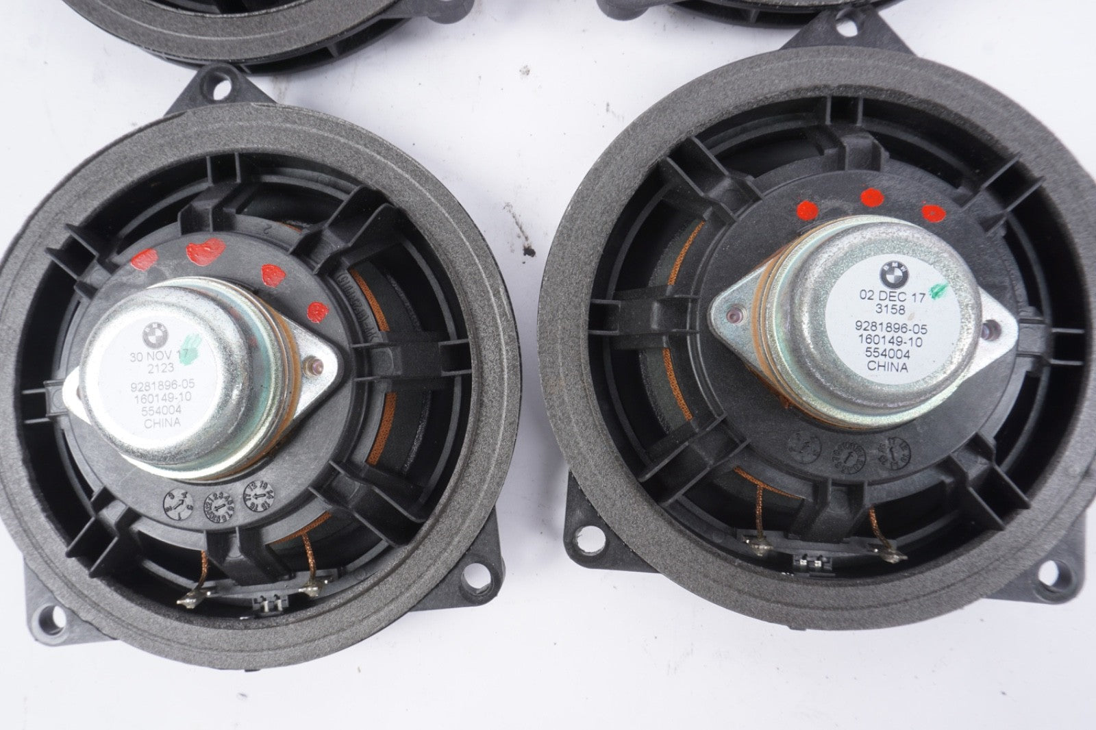 2018 - 2022 BMW X2 F39 REAR & FRONT DOOR MID RANGE SPEAKER OEM SET