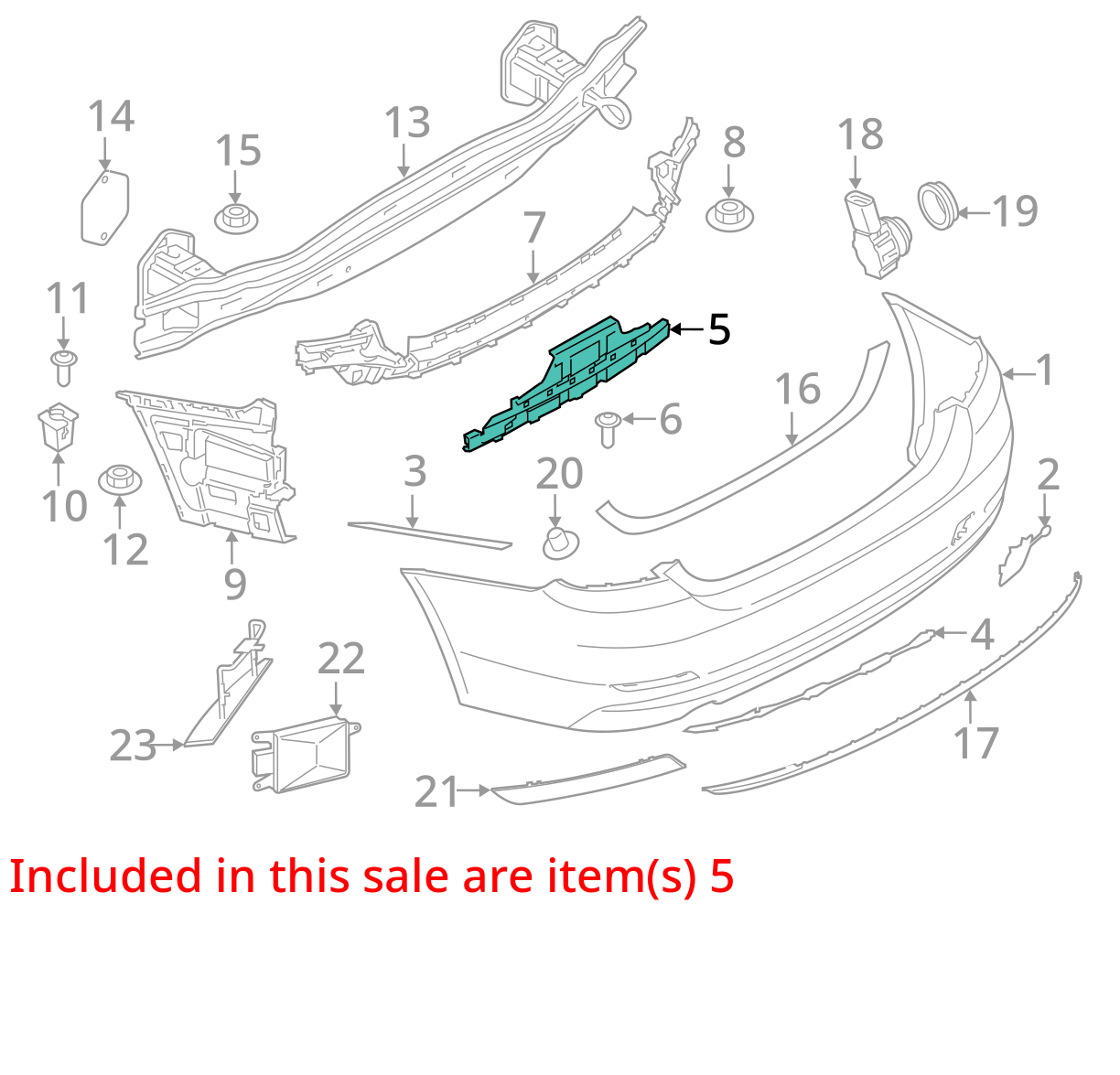 2014 - 16  BMW GRAN CONVERTIBLE 428I 435I  REAR BRACKET REINFORCEMENT BUMPER