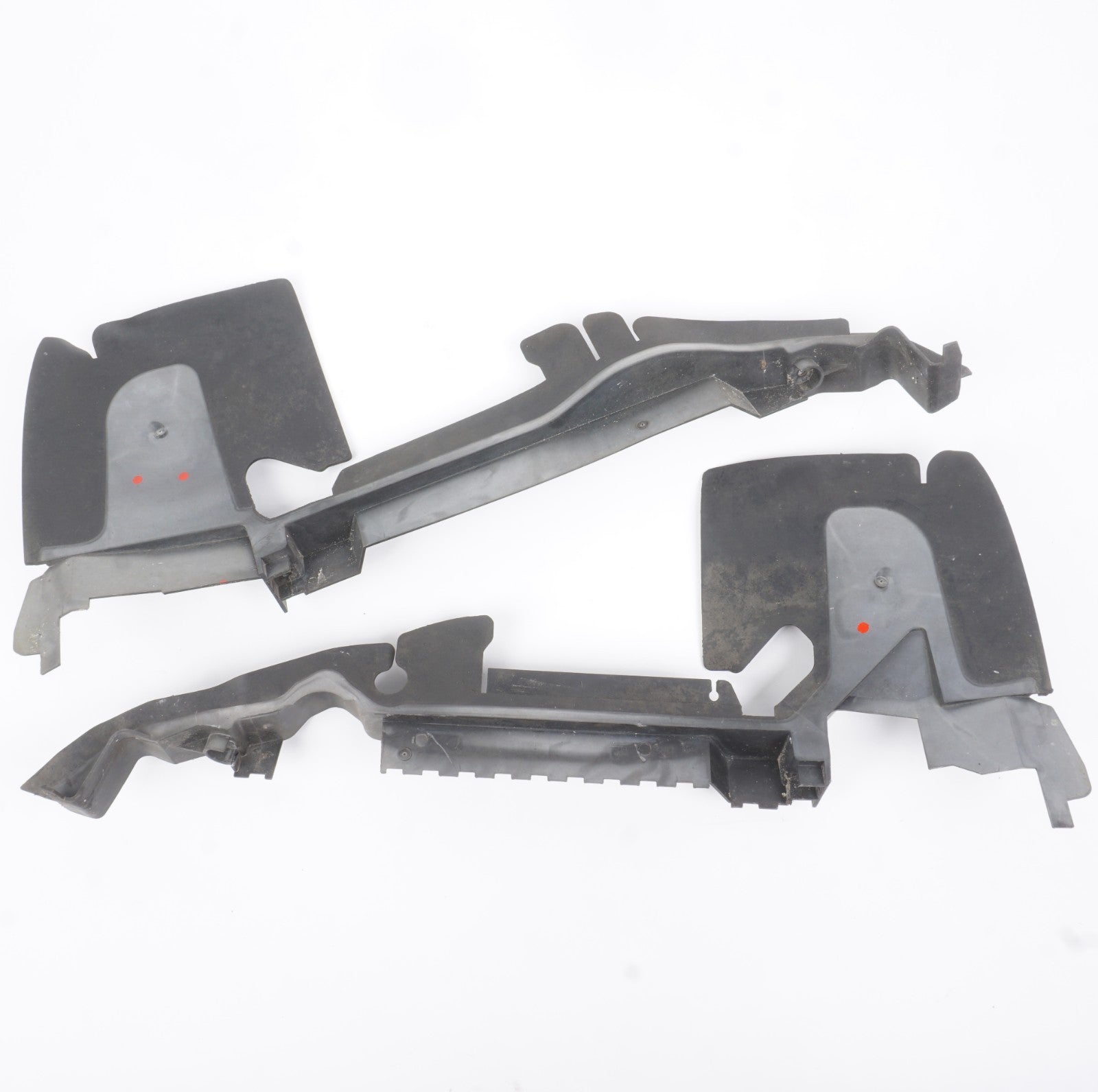2005-2011 Audi A6 4.2L Radiator Air Duct Guide Channel  Set Of 2 OEM