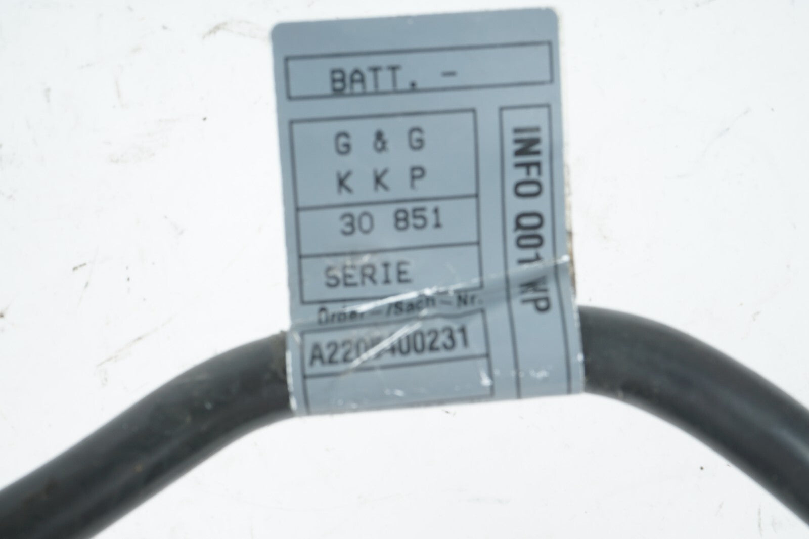 03 - 06 Mercedes R230 SL500 Battery Cable SET OF 3 OEM