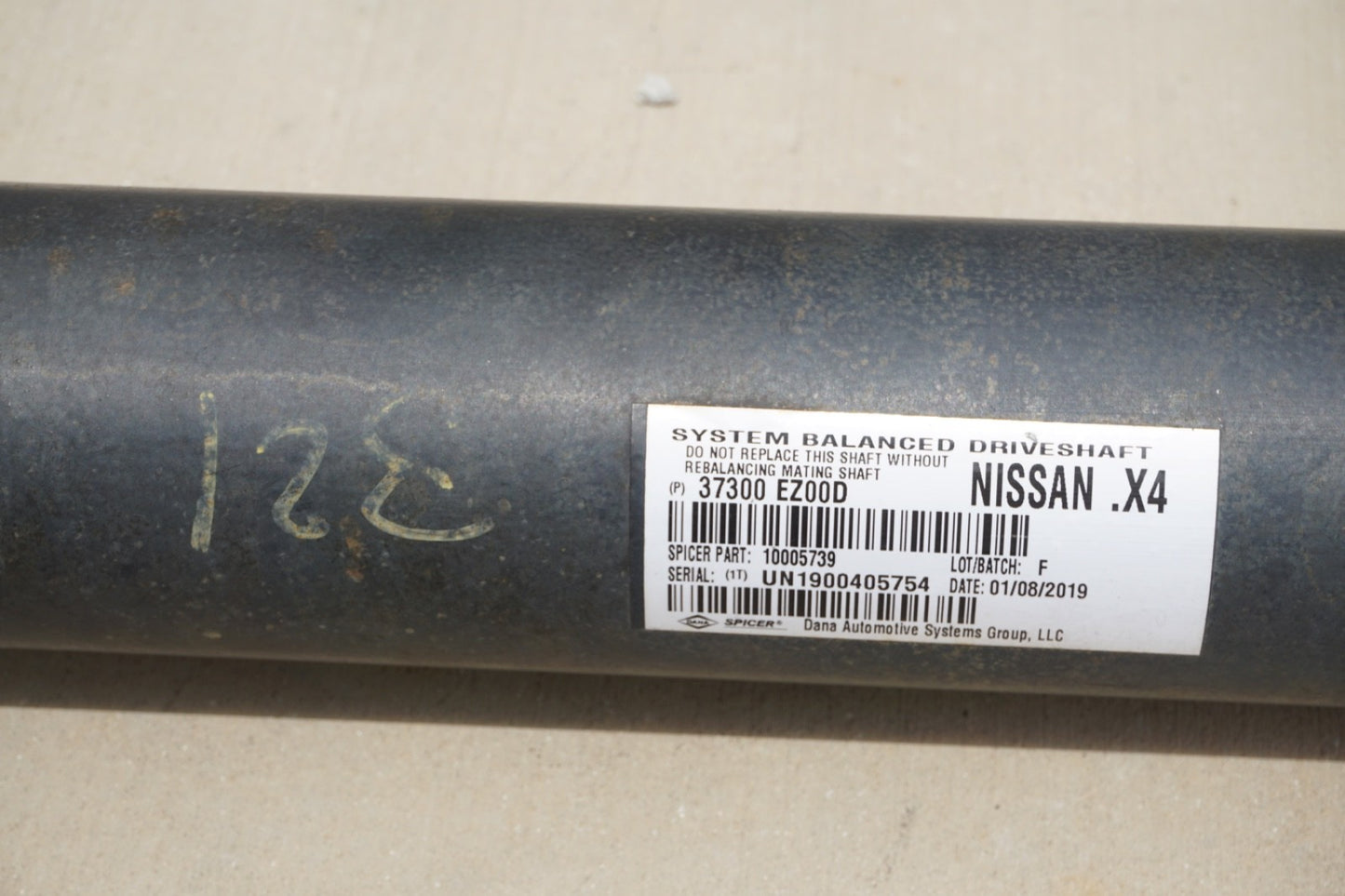 2017 - 2019 NISSAN TITAN XD REAR DRIVE SHAFT 5.0L 4X4 4WD 1N6BA1F34KN519715