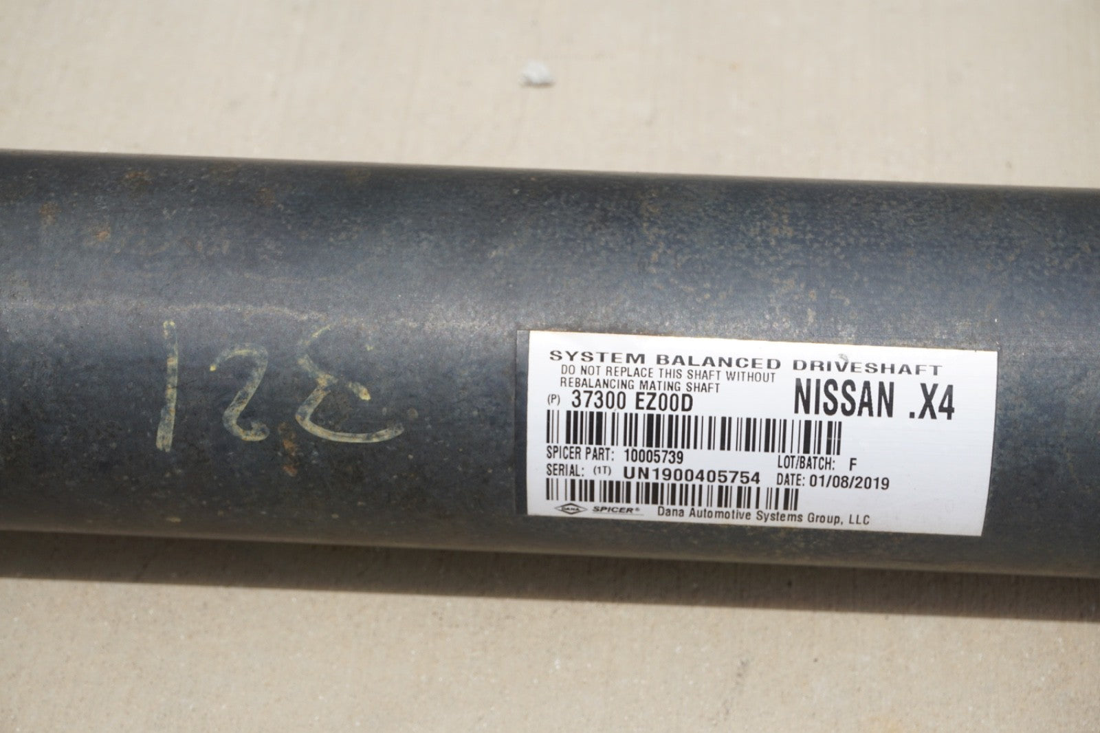 2017 - 2019 NISSAN TITAN XD REAR DRIVE SHAFT 5.0L 4X4 4WD 1N6BA1F34KN519715