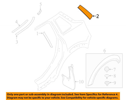 2015 - 20 MINI COOPER REAR LEFT RIGHT EXTERIOR MOLDING 5113 7328875 7328876