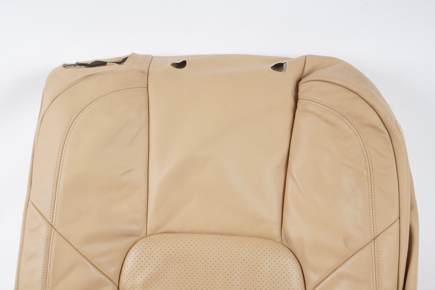 2011-2013 PORSCHE CAYENNE 958 REAR SEAT LEFT SIDE UPPER LEATHER CUSHION BEIGE