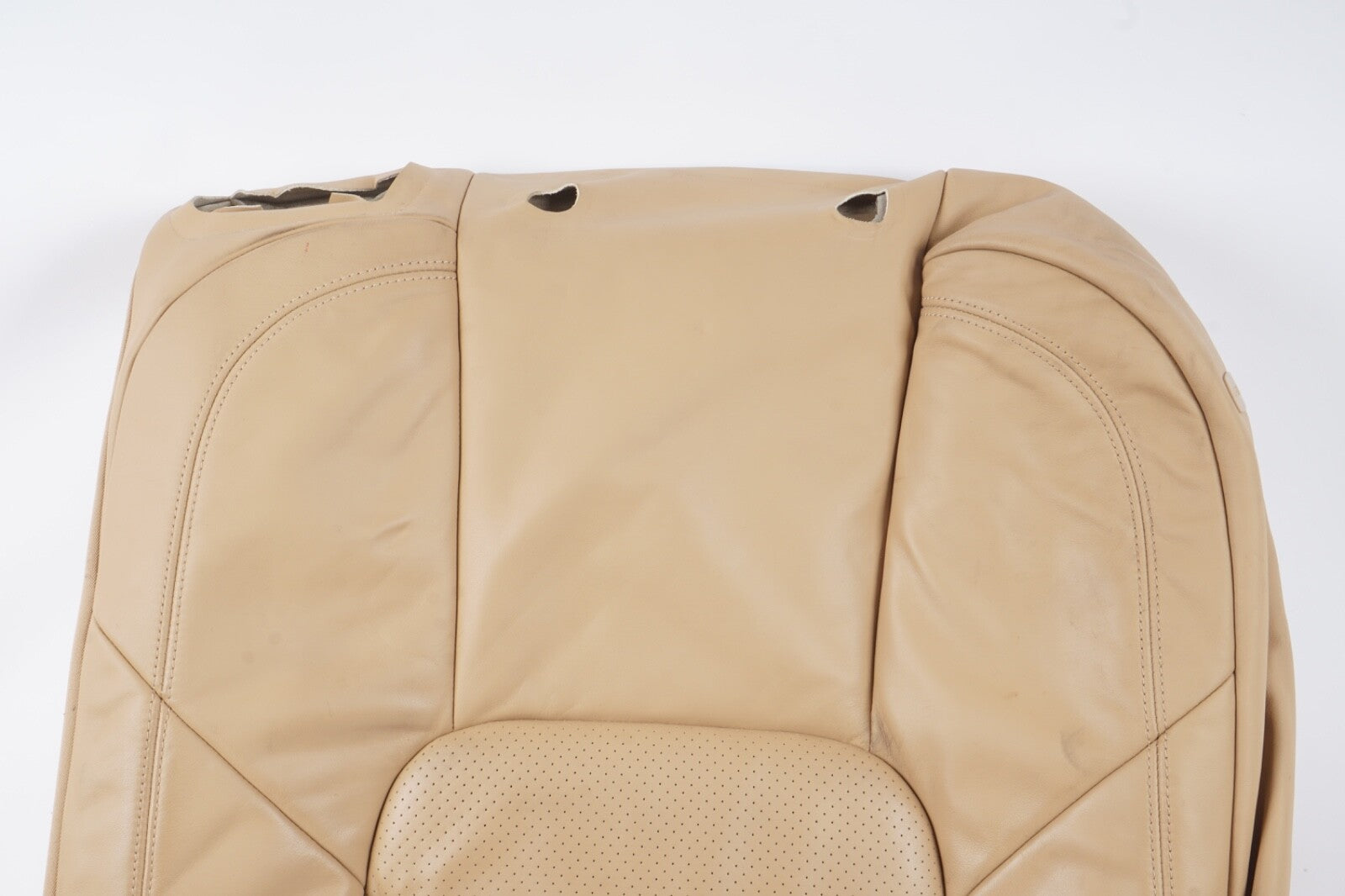 2011-2013 PORSCHE CAYENNE 958 REAR SEAT LEFT SIDE UPPER LEATHER CUSHION BEIGE