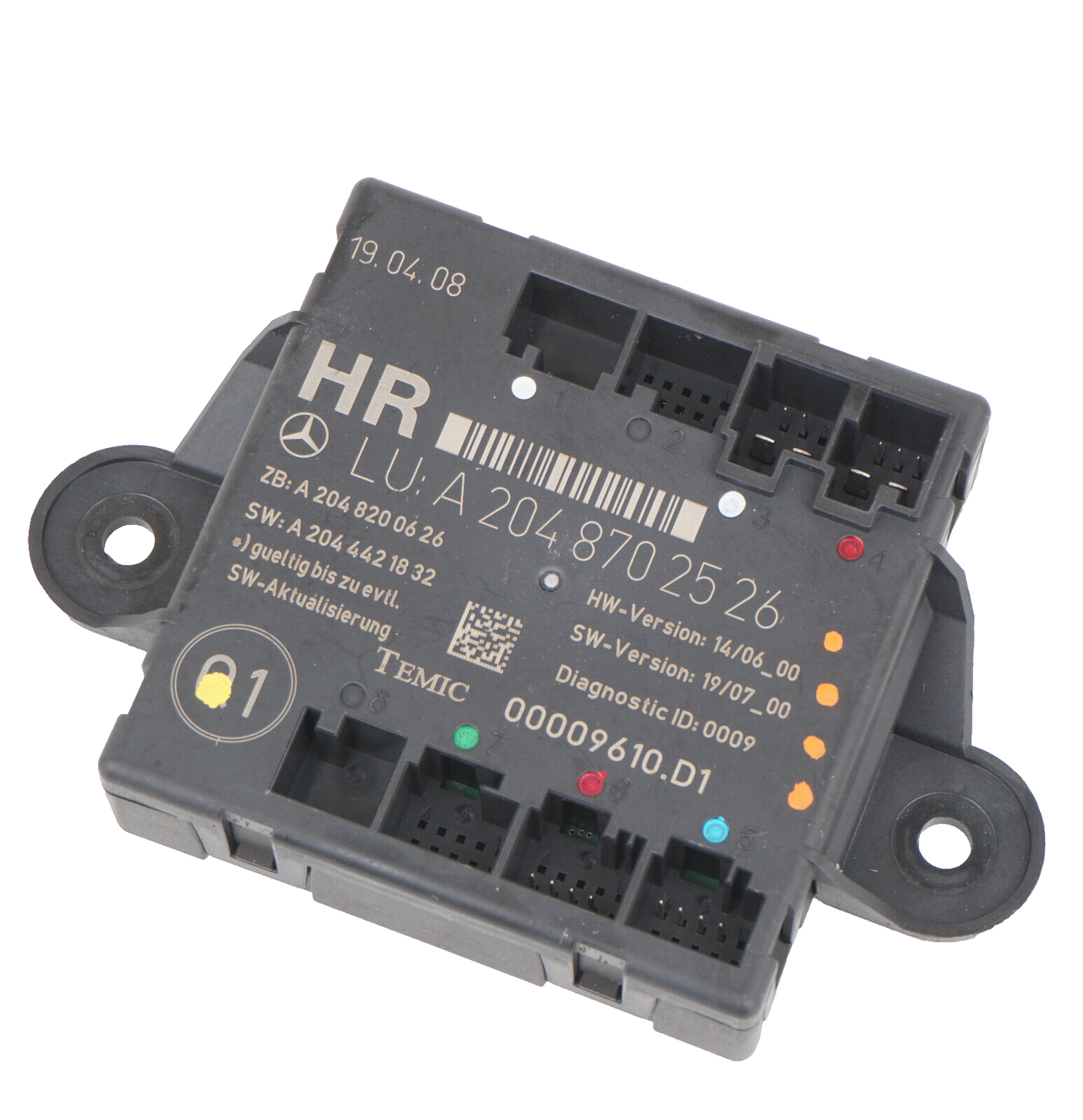 2008 - 2014 MERCEDES C300 W204 REAR RIGHT PASS SIDE DOOR CONTROL MODULE OEM