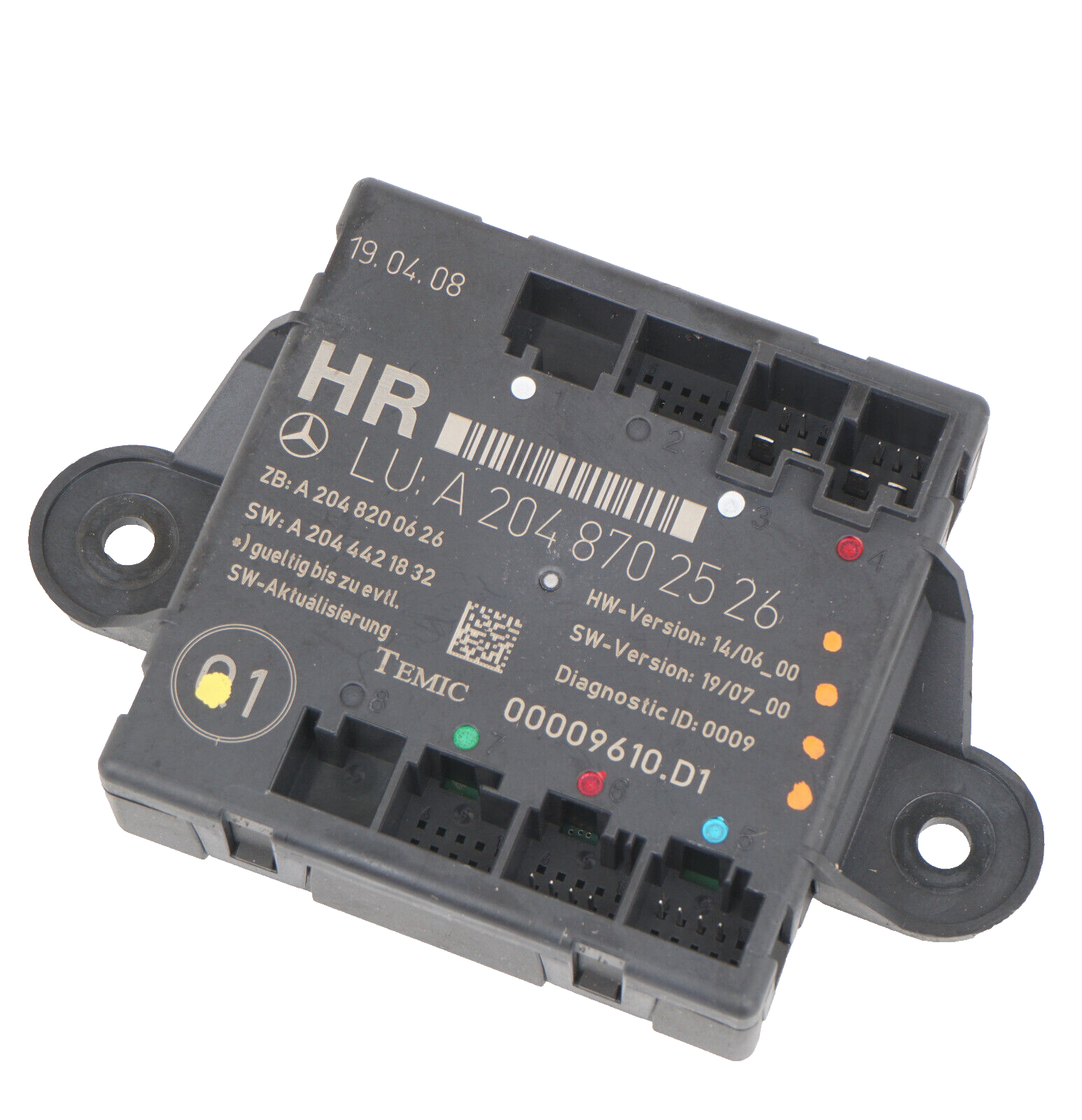 2008 - 2014 MERCEDES C300 W204 REAR RIGHT PASS SIDE DOOR CONTROL MODULE OEM