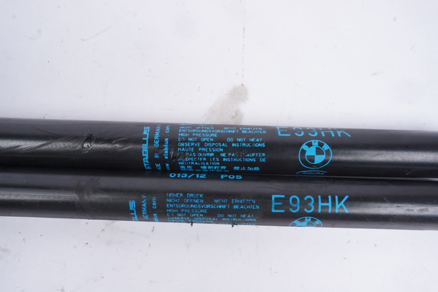 2007 - 2013 BMW E93 328i 335i Convertible Rear Trunk Lid Shock Absorber Pair