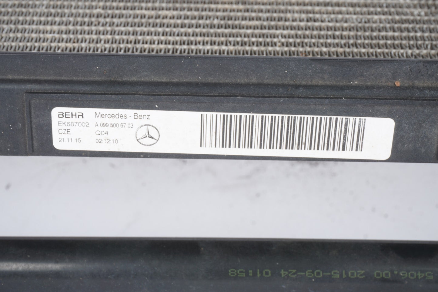 14-20 Mercedes S550 W222 Low Temperature Water Cooler A0995006703 OEM