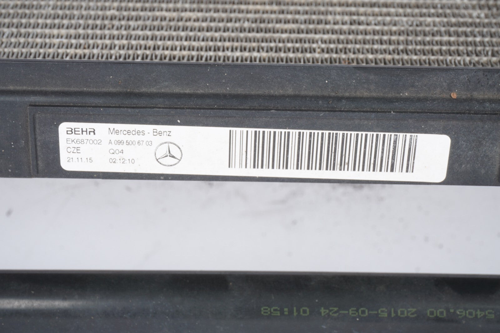 14-20 Mercedes S550 W222 Low Temperature Water Cooler A0995006703 OEM