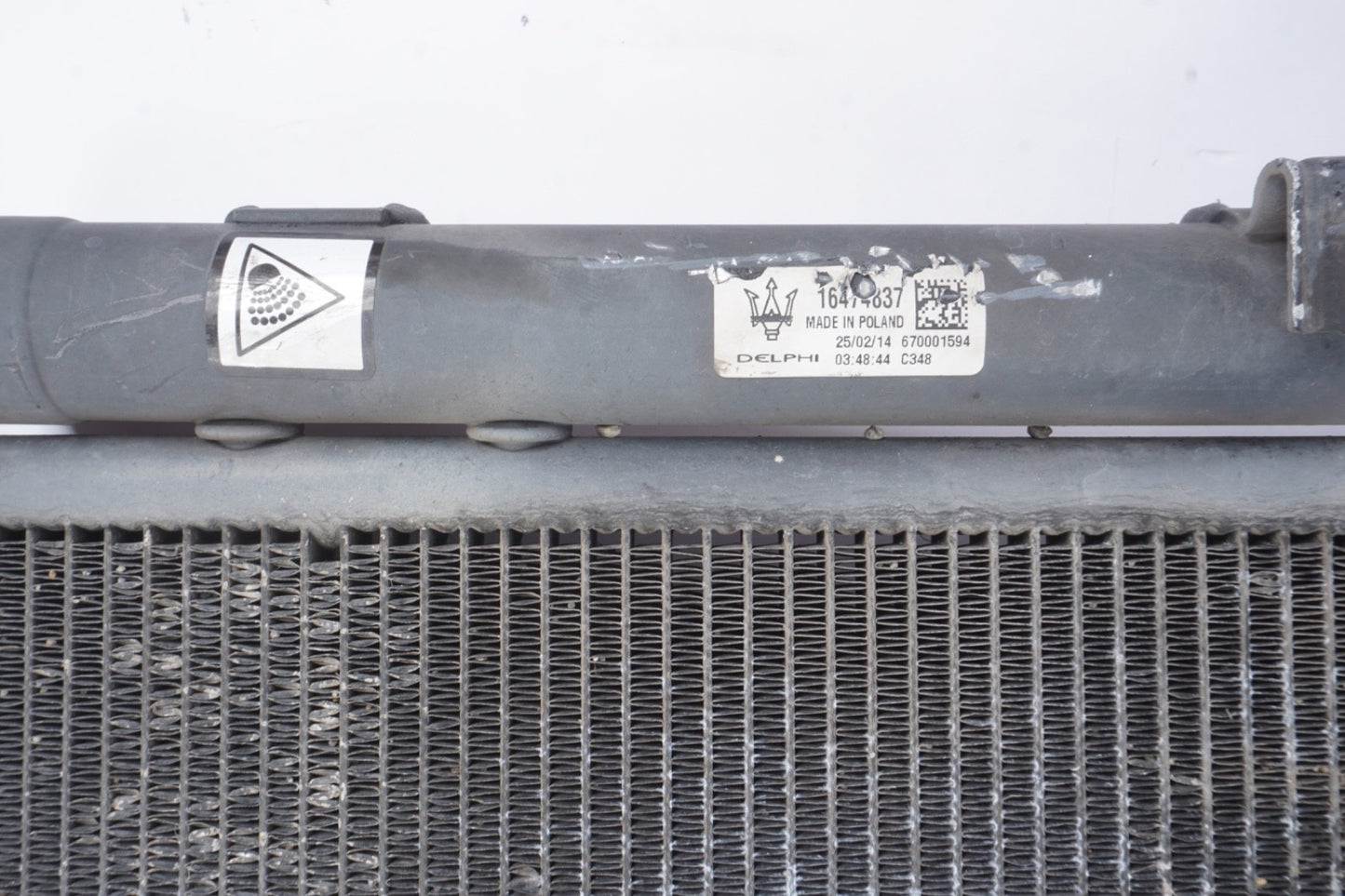 2014 - 2017 MASERATI GHIBLI/QUATTROPORTE 3.0L V6 AC A/C CONDENSER OEM