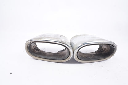 03-08 Mercedes R230 SL500 SL550 SL600 Exhaust Mufflers Muffler Tips Chrome OEM