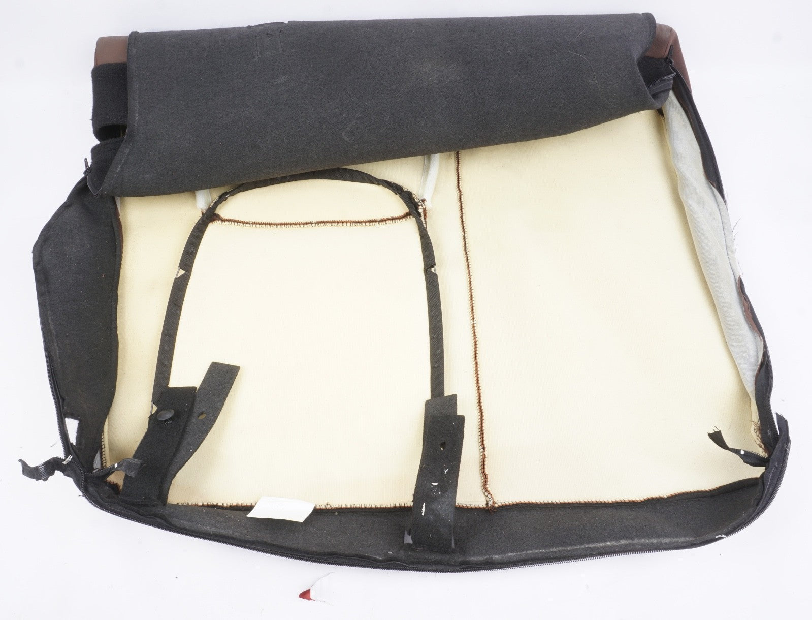 17 2016-2018 Fiat 500X Rear Upper Seat Back Driver Side Leather Brown Used OEM
