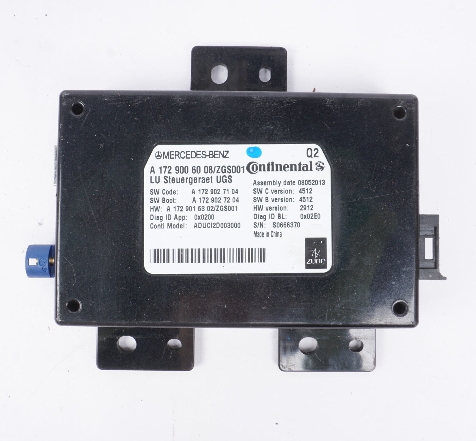 12-14 Mercedes E350 C250 C300 C350 Communication Control Module 1729006008 OEM