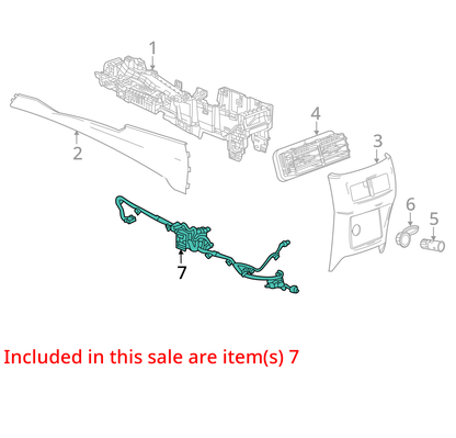 2020-2021 CADILLAC CT4 CENTER CONSOLE WIRE WIRING HARNESS 84755663 OEM