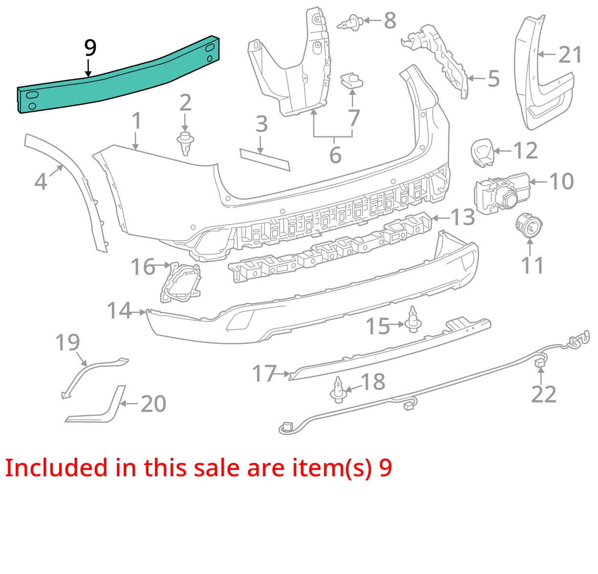 2014-2016 2017 2018 2019 TOYOTA HIGHLANDER REAR OEM REINFORCEMENT 521710E080
