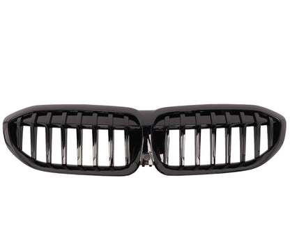 For 2019 - 2022 BMW 330i Sedan Grille Grill Gloss Black W/Camera Option
