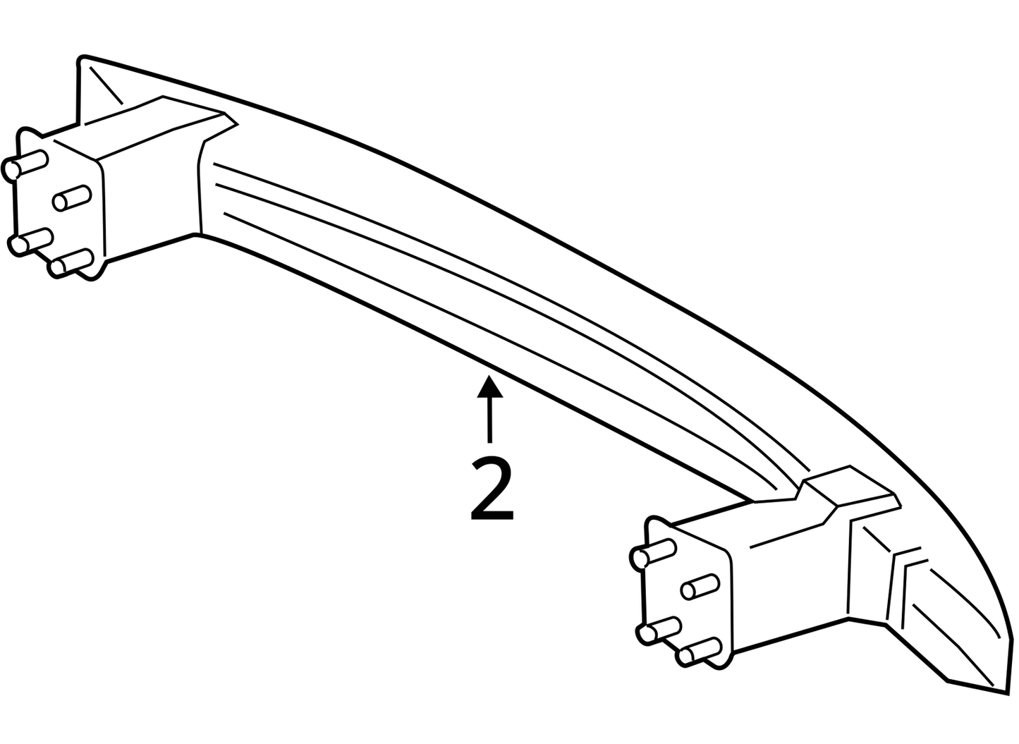2003 MERCEDES SL500 R230 ROADSTER REAR BUMPER REINFORCEMENT BAR