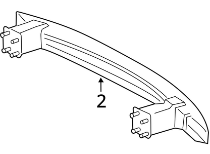 2003 MERCEDES SL500 R230 ROADSTER REAR BUMPER REINFORCEMENT BAR