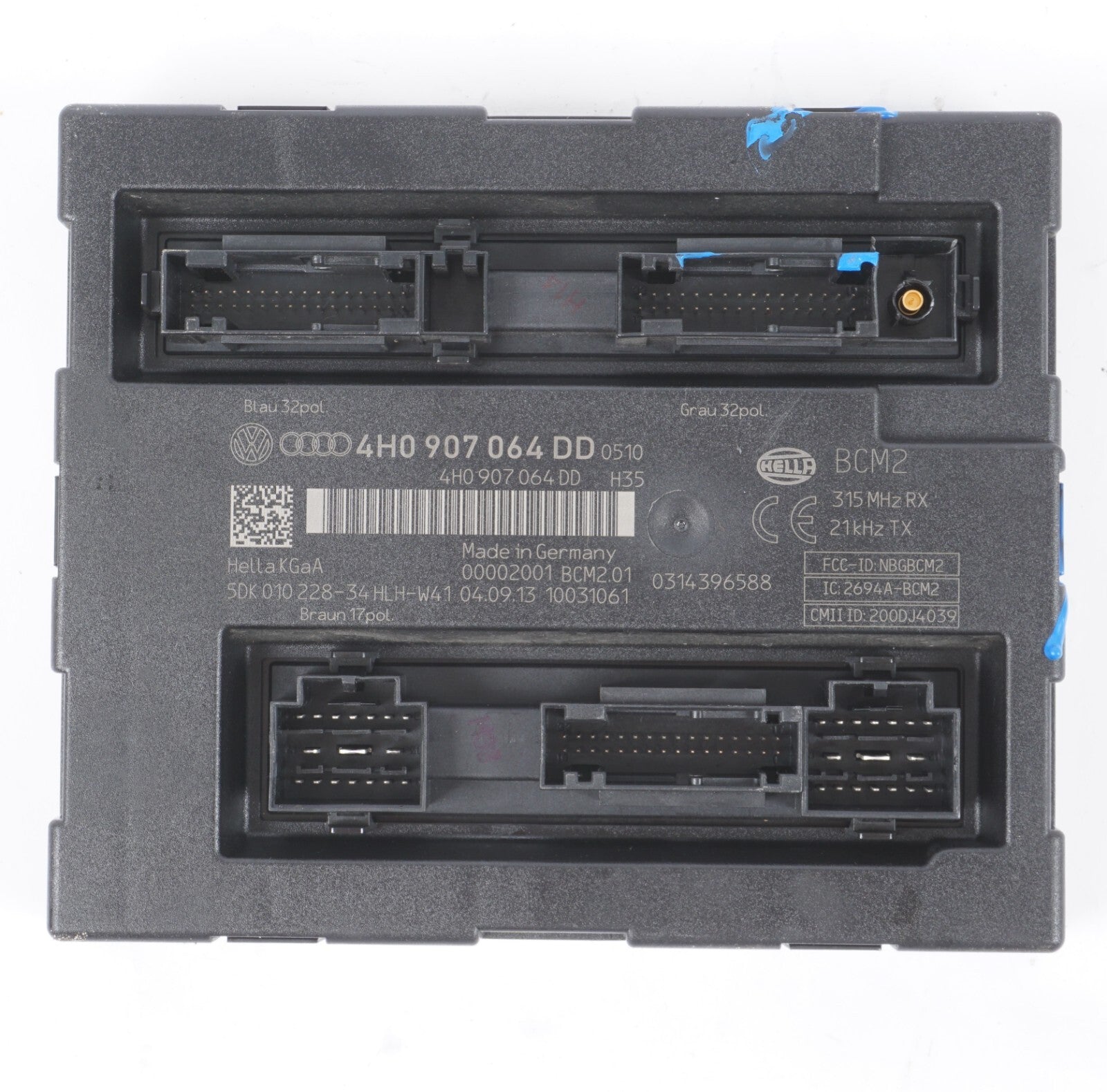 12-15 AUDI A8L A8 Comfort Control Module CCM 4H0907064DD  OEM