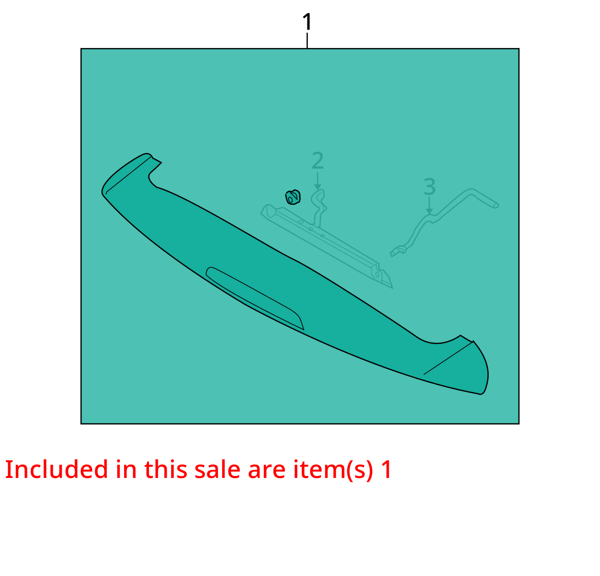 2010-2015 HYUNDAI TUCSON REAR TRUNK DECK LID SPOILER WING PANEL W/ LIGHT OEM