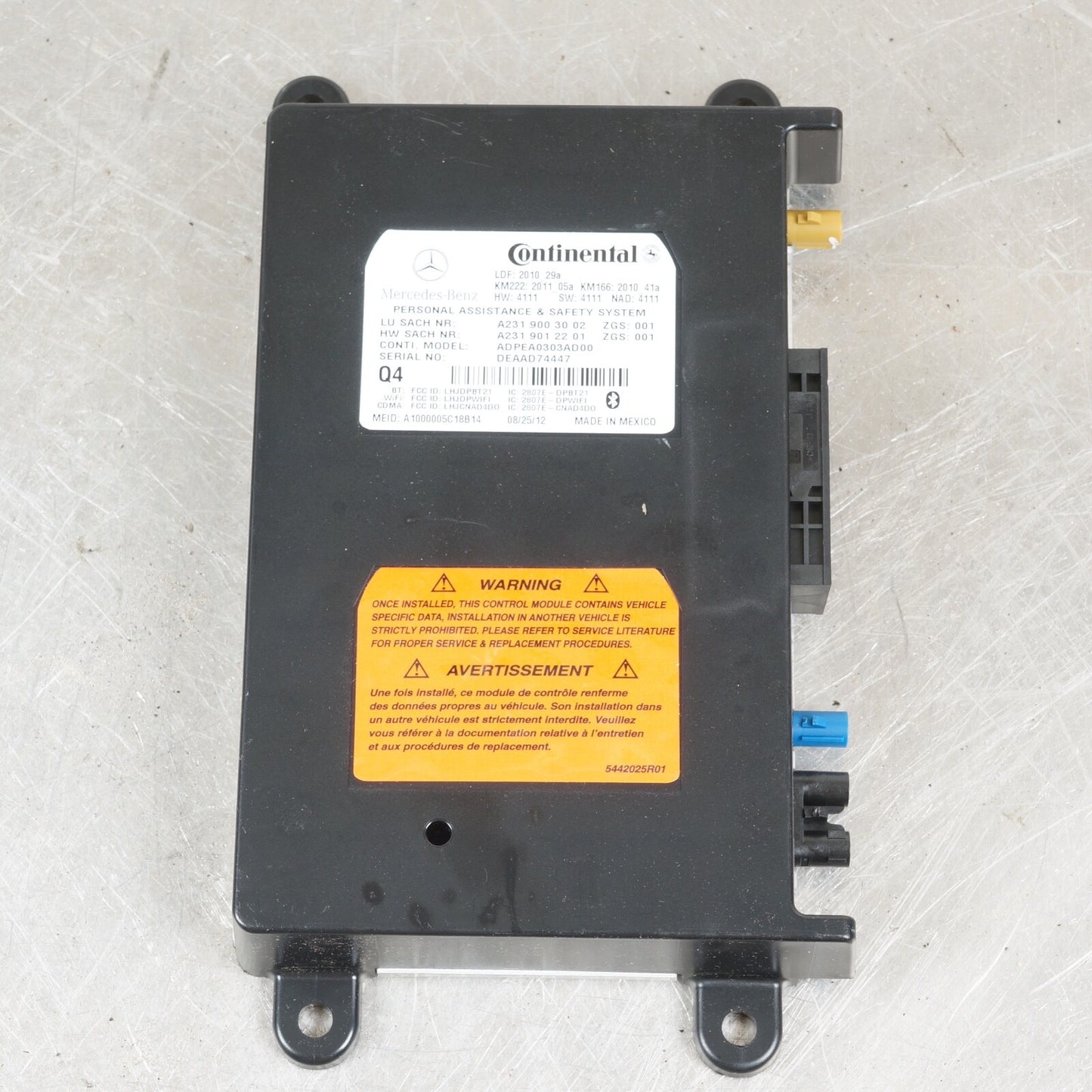 Mercedes W204 C250 ML550 E350 C63 AMG Tele Aid Control Module 2319002203 OEM