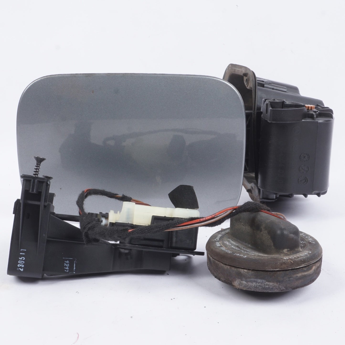 07-13 Mercedes W221 S550 S63 Fuel Tank Door & Cap w/ Actuator Motor OEM
