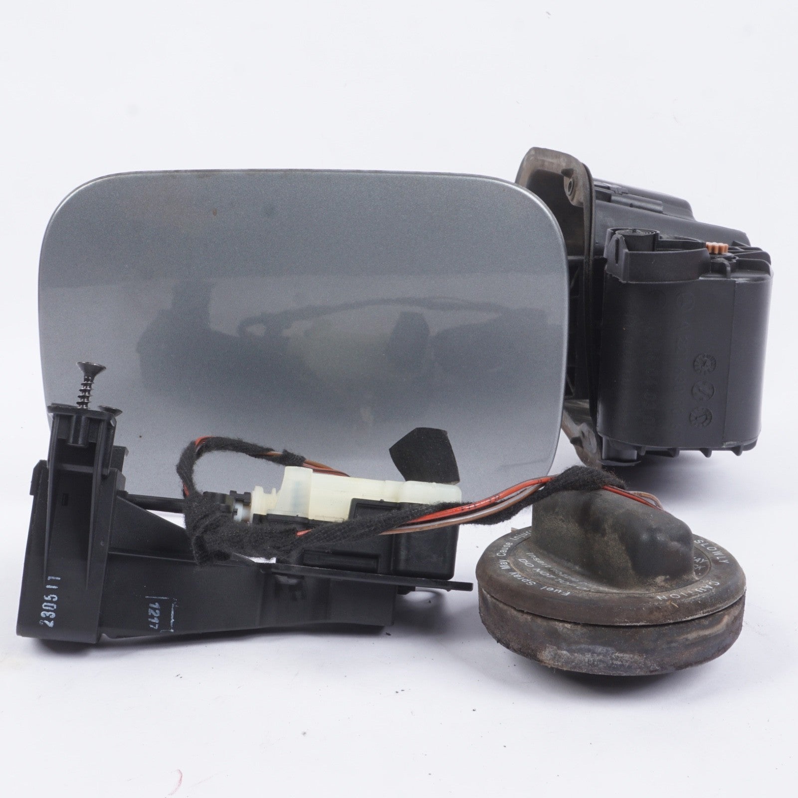 07-13 Mercedes W221 S550 S63 Fuel Tank Door & Cap w/ Actuator Motor OEM