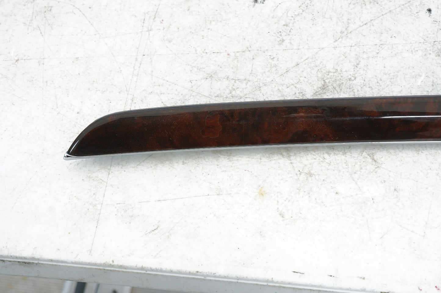 10-13 MERCEDES W221 S550 FRONT LEFT DRIVER DOOR WOOD TRIM OEM