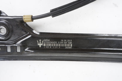 2014 - 2020 MASERATI GHIBLI RIGHT PASS REAR DOOR WINDOW REGULATOR W/ MOTOR OEM