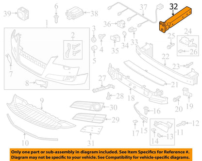 2011 - 2014 Audi A8 4.0l Front Left Bumper Impact Beam Bar Bracket OEM