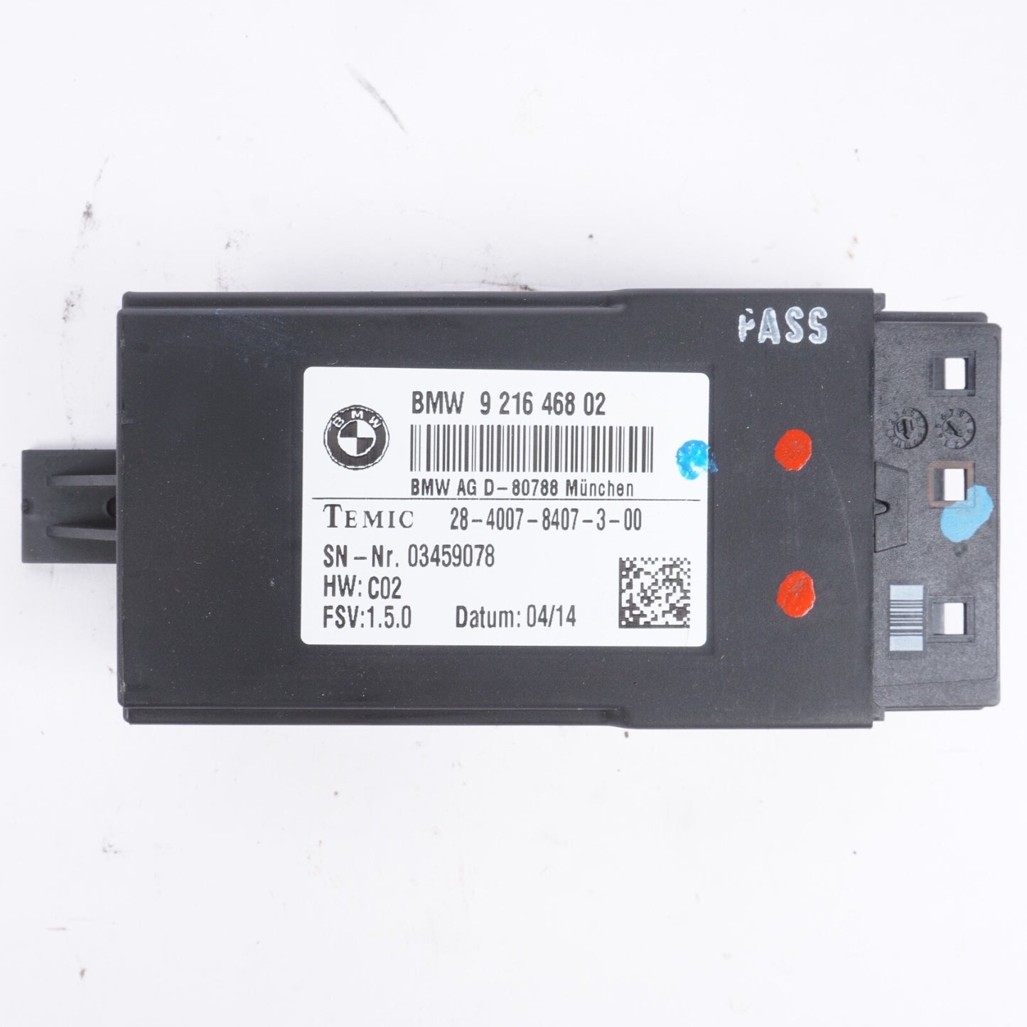 2011 - 2024 BMW X3 F25 FRONT RIGHT SEAT POWER CONTROL MODULE UNIT OEM 9216468