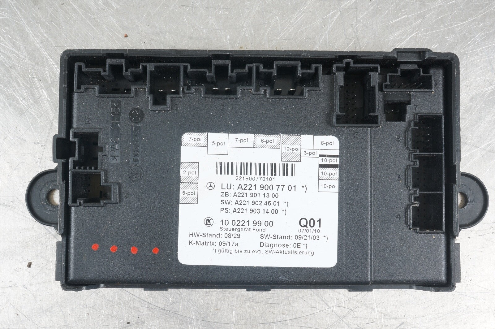 07-13 Mercedes W221 S550 S400 Rear Right or Left Side Door Control Module OEM