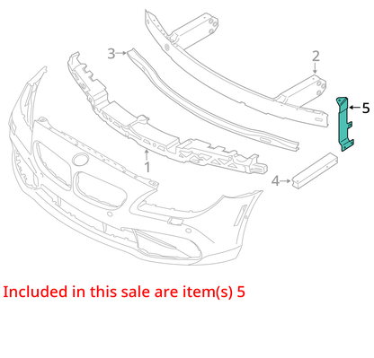 BMW F07/F10/F11 5-Series Bumper Connector Left Right 51117158893