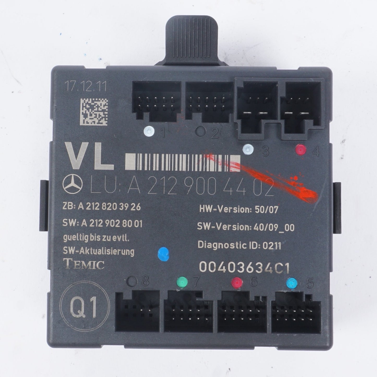 10-17 Mercedes W207 E350 E550 Front Left Driver Door Control Module  OEM