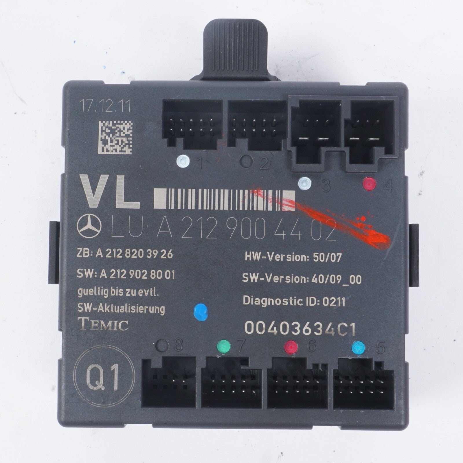 10-17 Mercedes W207 E350 E550 Front Left Driver Door Control Module  OEM