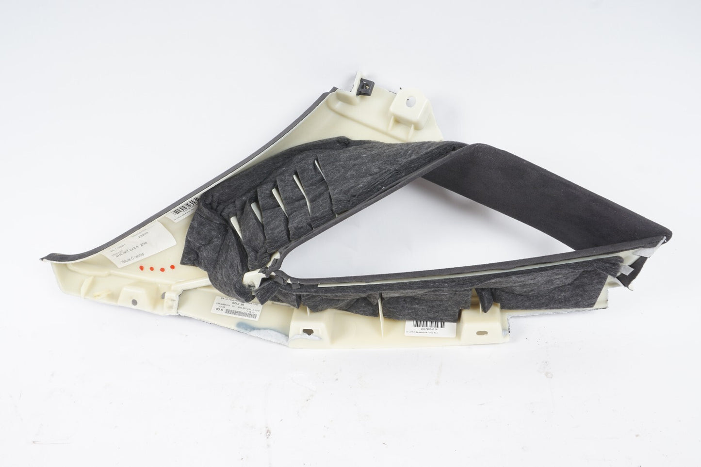 11-17 AUDI A8 A8L S8 REAR RIGHT SIDE C PILLAR QUARTER WINDOW TRIM  ALCANTARA OEM